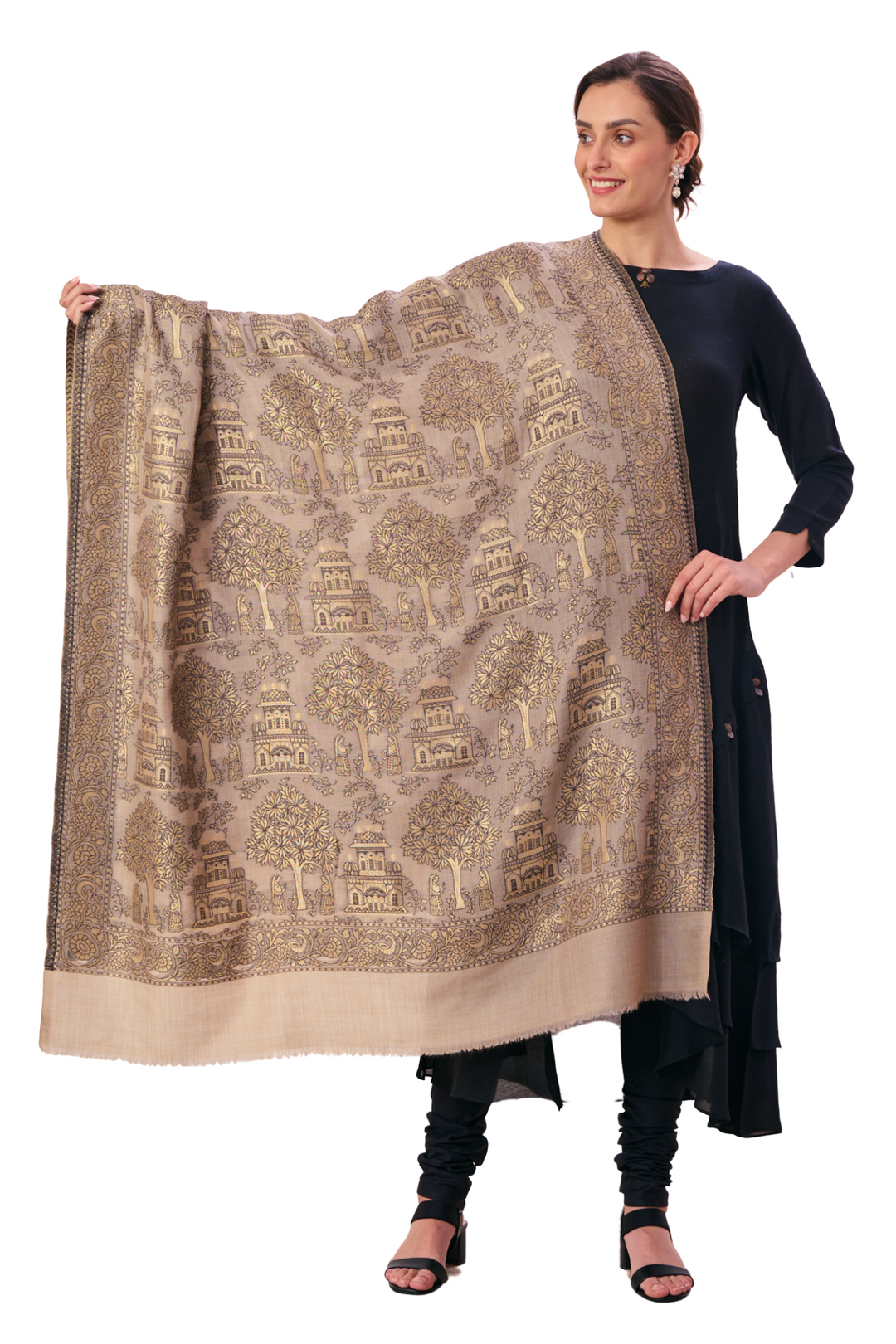 Women's ultra Fine  Darbar jaal Kaani Shawl
