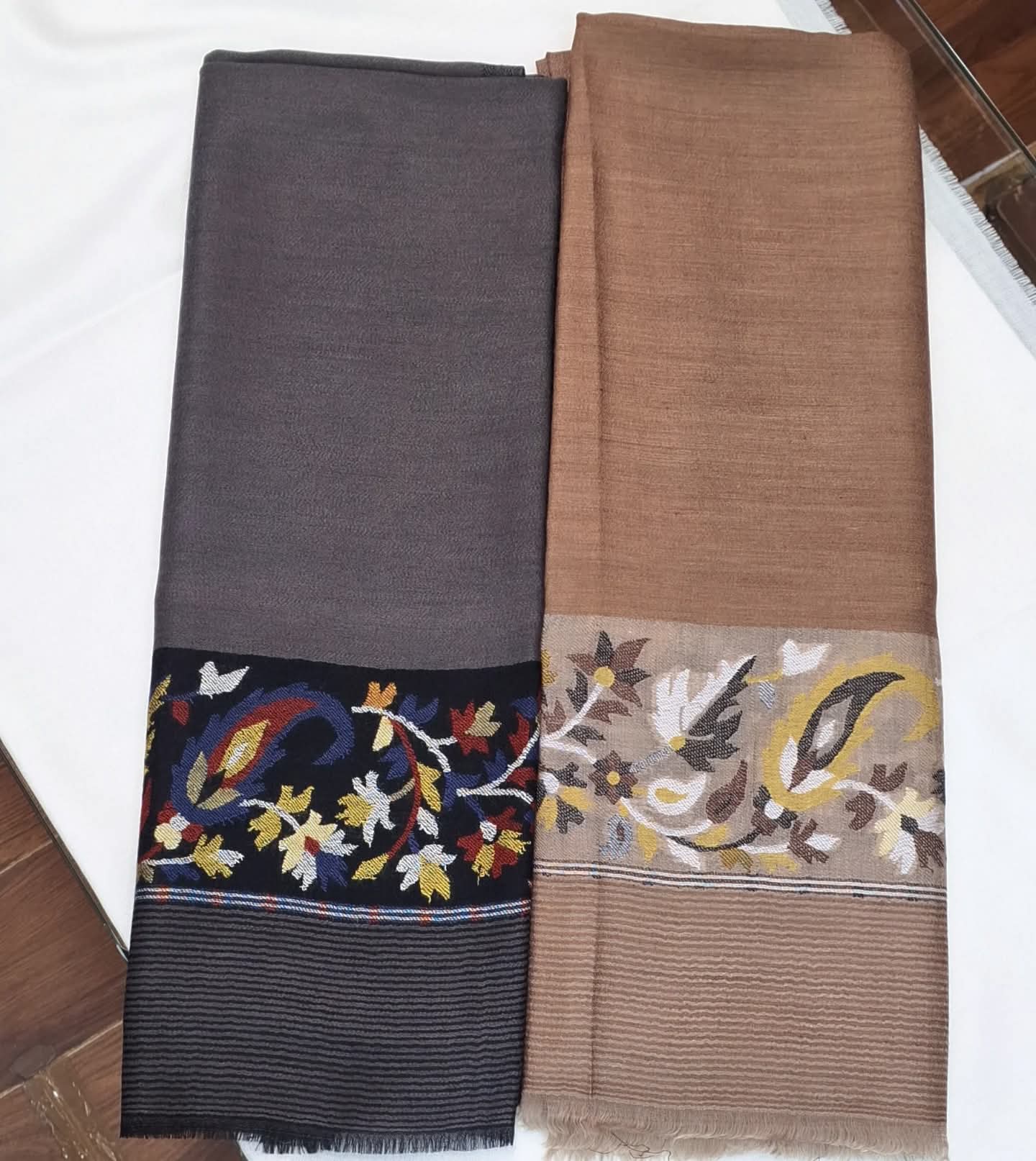 Kashmiri Kani weaving pladar ultra fine Stoles