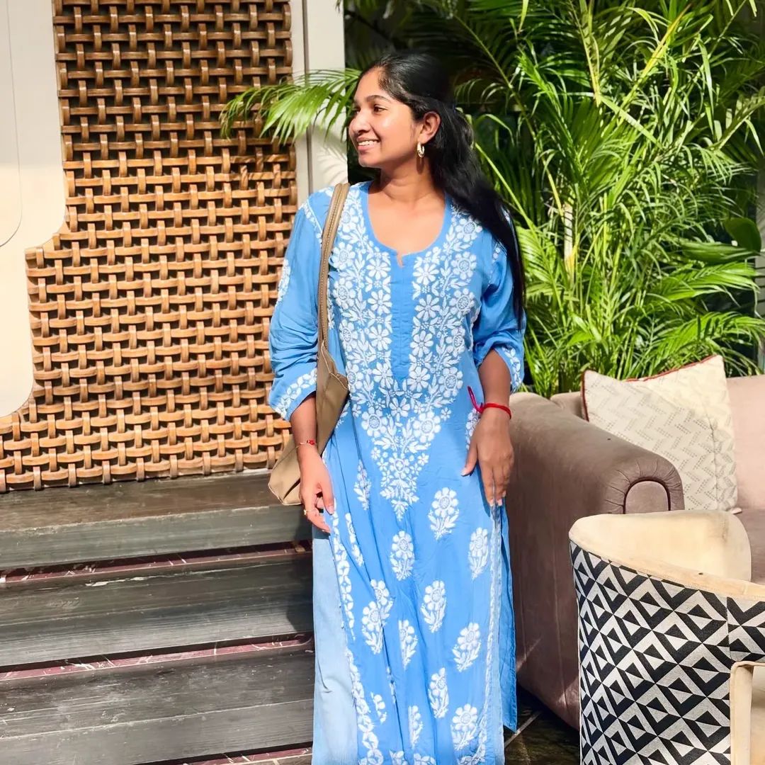 Butter soft  chikankari kurti made with premium modal _ perfect for daily college and office wear