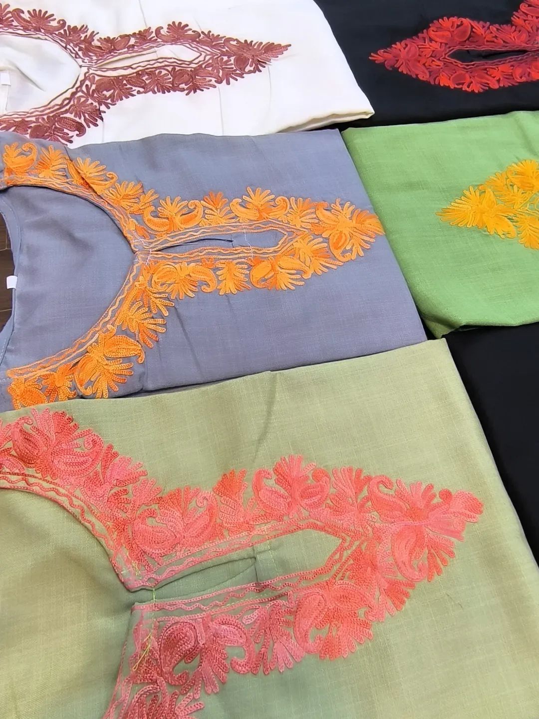 Short / top kashmiri exclusive kurties with self  Ari embroidery