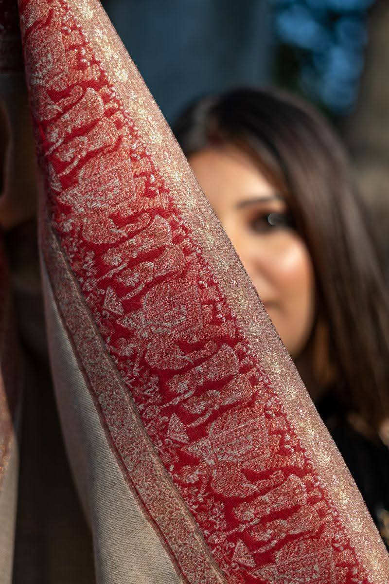Darbar Border Palla Zari Shawl