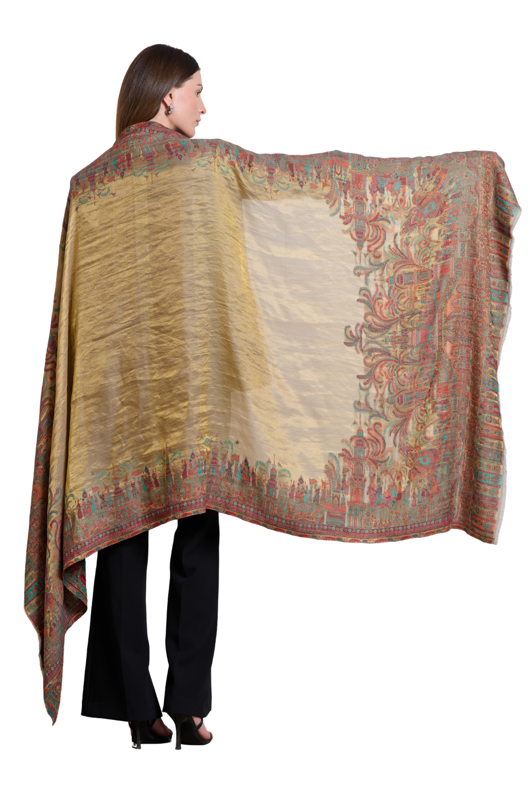 KHE Presented Zari ultra Fine Kaani Shawl