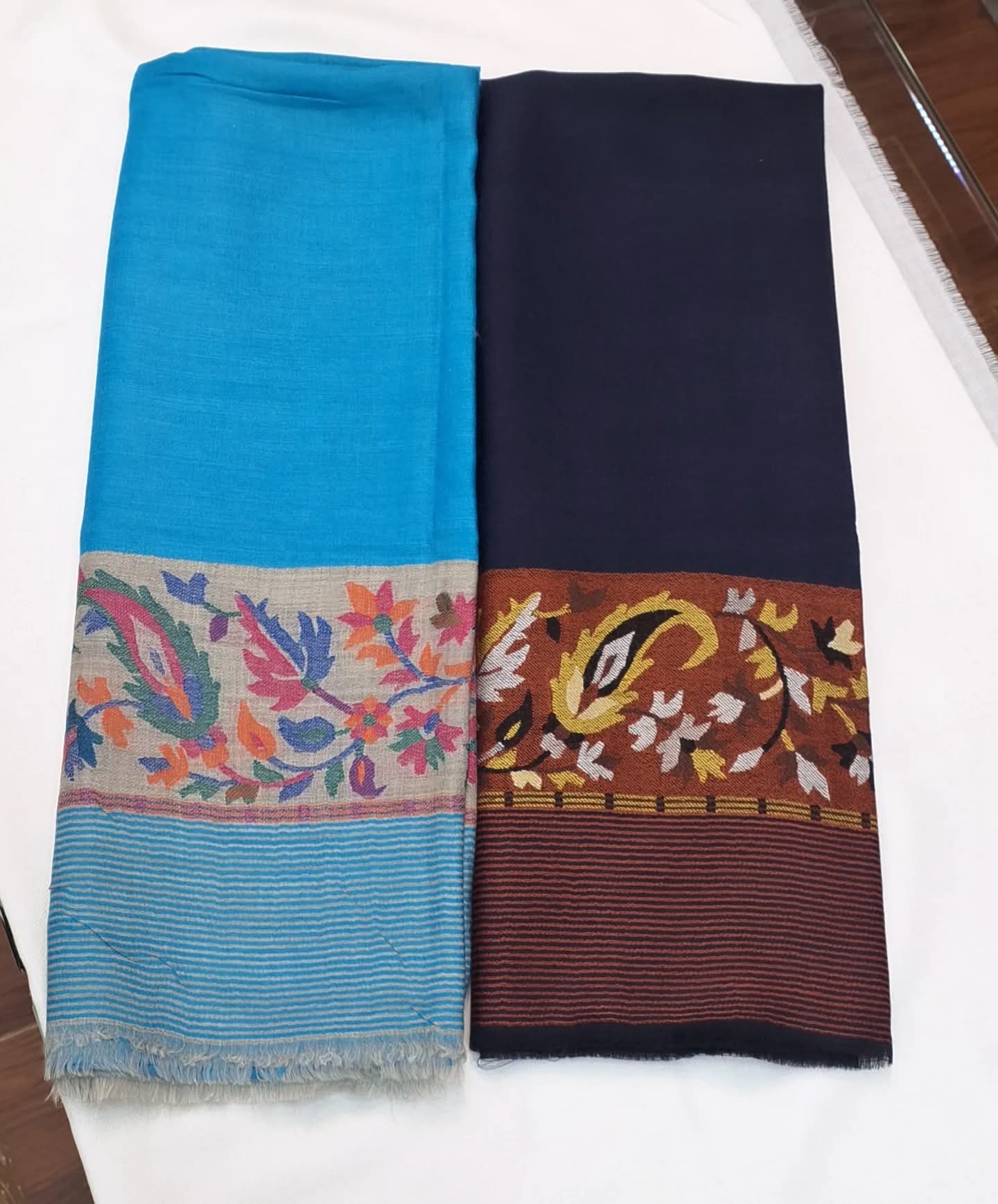 Kashmiri Kani weaving pladar ultra fine Stoles