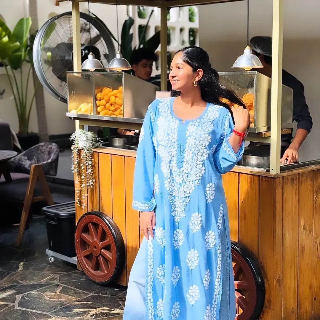 Butter soft  chikankari kurti made with premium modal _ perfect for daily college and office wear