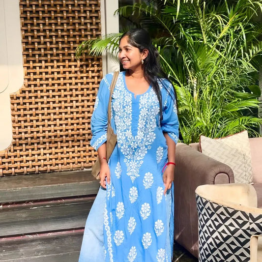 Butter soft  chikankari kurti made with premium modal _ perfect for daily college and office wear